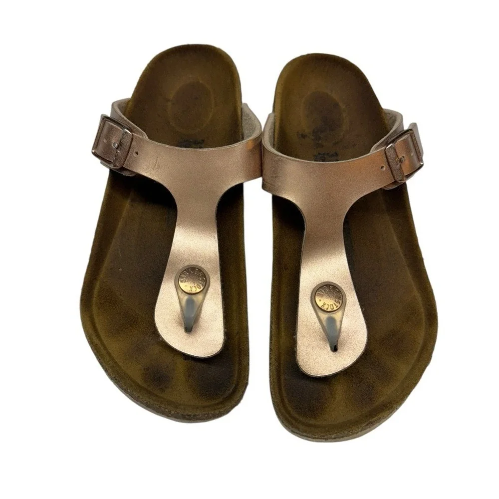 Birkenstock Girls Sandals Gizeh Birko Flor Flat Thong Slip On 32 US 1